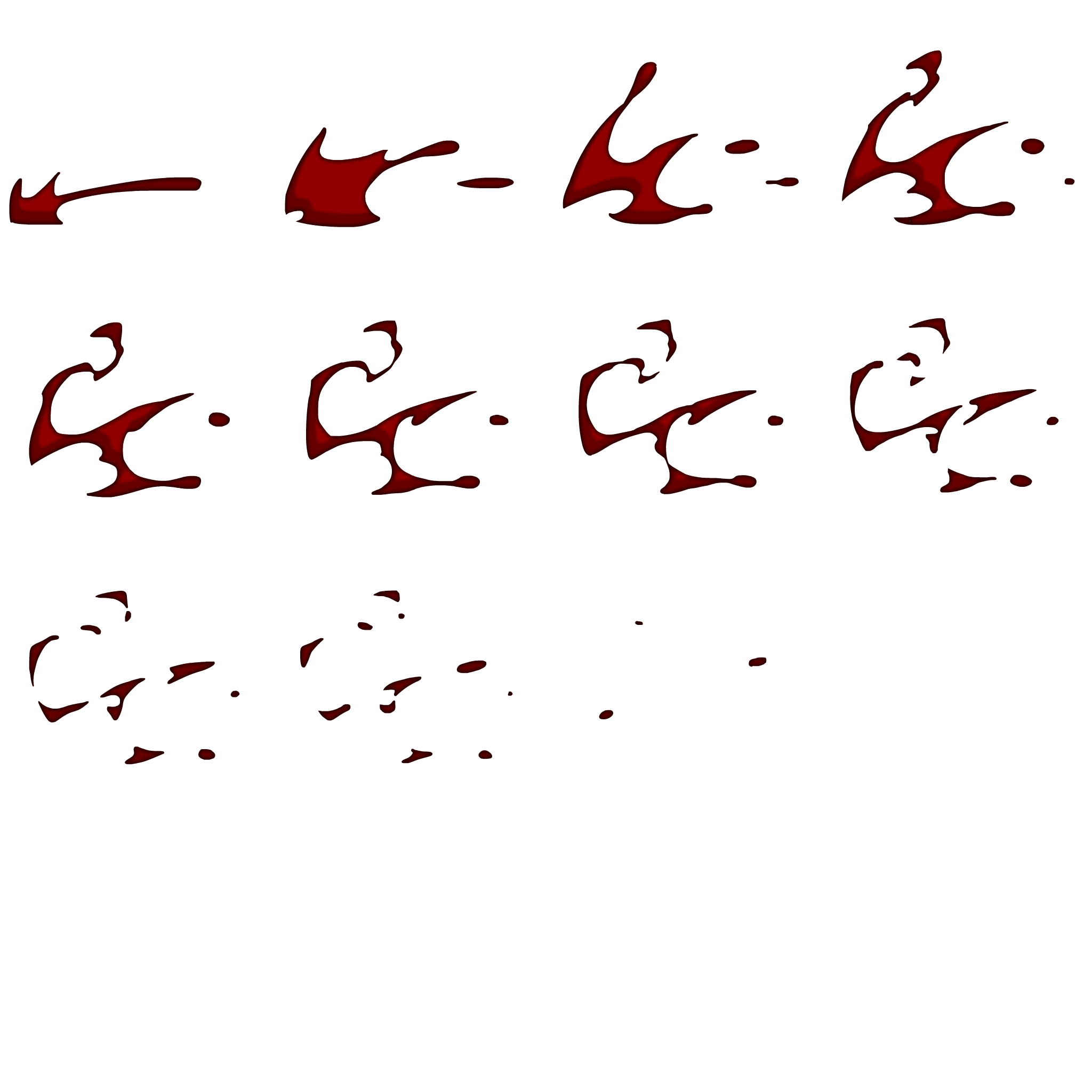 Blood splash sprite sheet