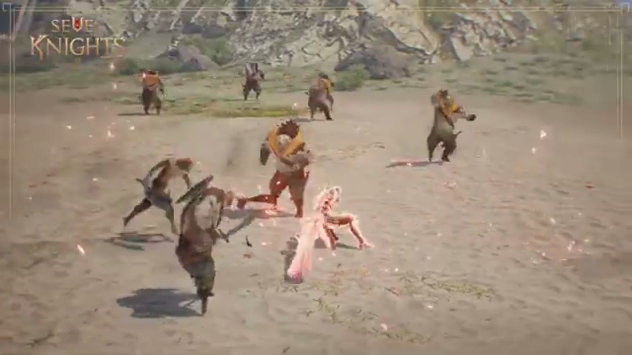 Seven Knights 2 red-slash AoE impact VFX